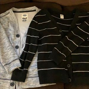 Two Old Navy Boy Cardigans 5T . Practically New